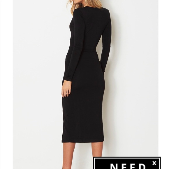 Midi Black Dress - Picture 3 of 5